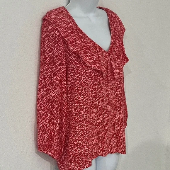 LOFT Ruffled Blouse Size S - Picture 2 of 5